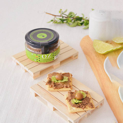 Paté de aceitunas verdes de Aragón, ecológico Oleazara