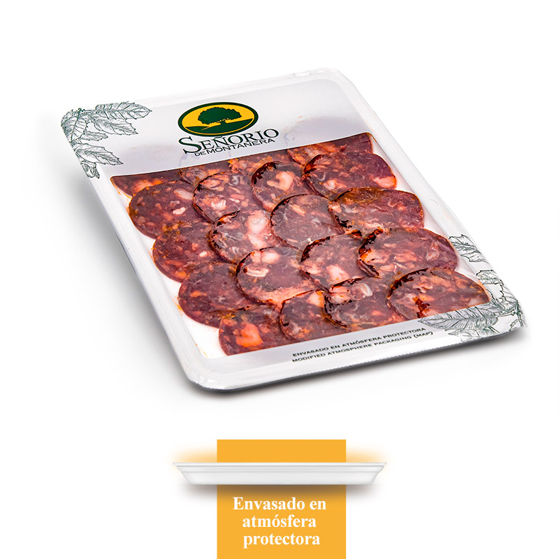 Chorizo de bellota 100% ibérico, loncheado Señorío de Montanera