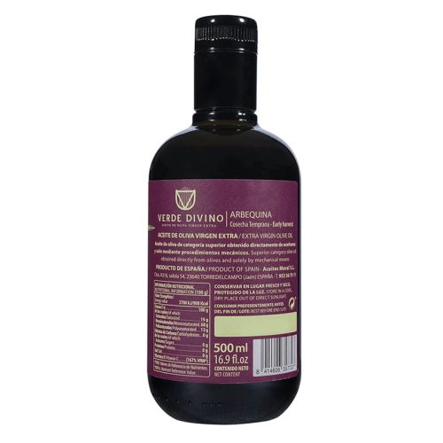 Aceite de Oliva Virgen Extra Arbequina Cosecha Temprana, Verde Divino